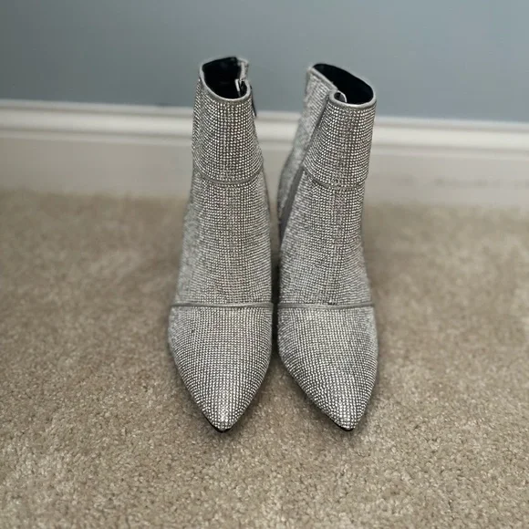 Rhinestone Ankle Boots - size 7 - Picture 2 of 4
